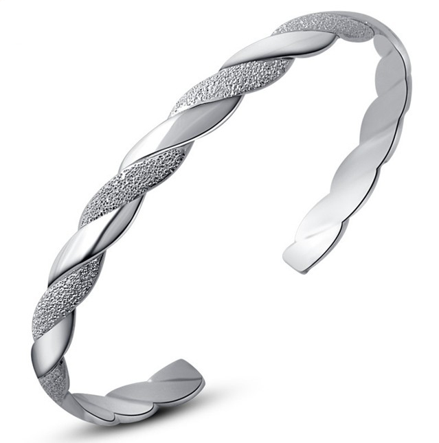 SS11035 S999 flash frosted silver bracelet